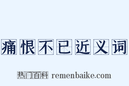 痛恨不已近义词是什么意思的图片